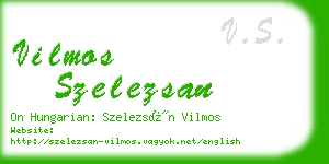 vilmos szelezsan business card